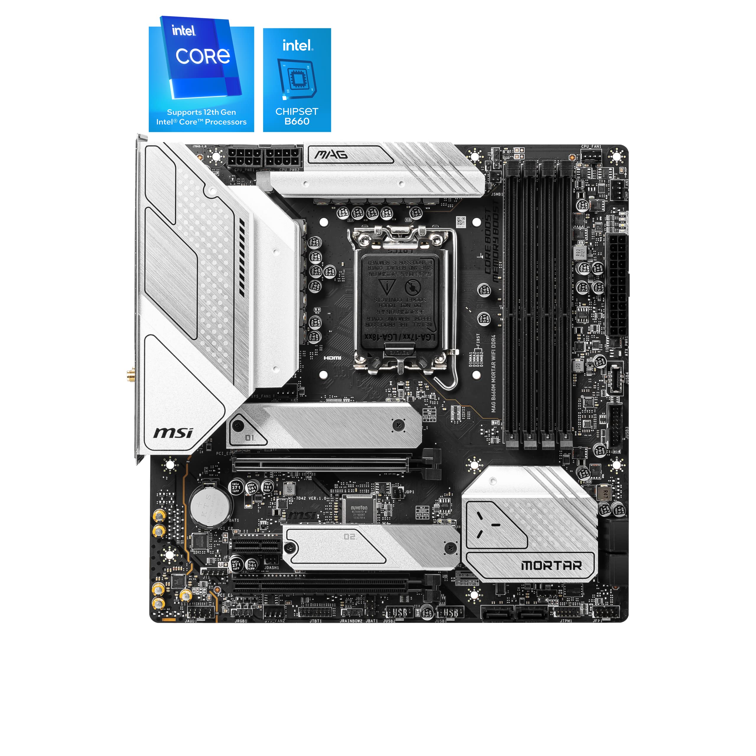 MSI MAG B660M Mortar WiFi DDR4 Intel LGA 1700 mATX MSI MAG B660M Mortar WiFi DDR4 Intel LGA 1700 mATX
